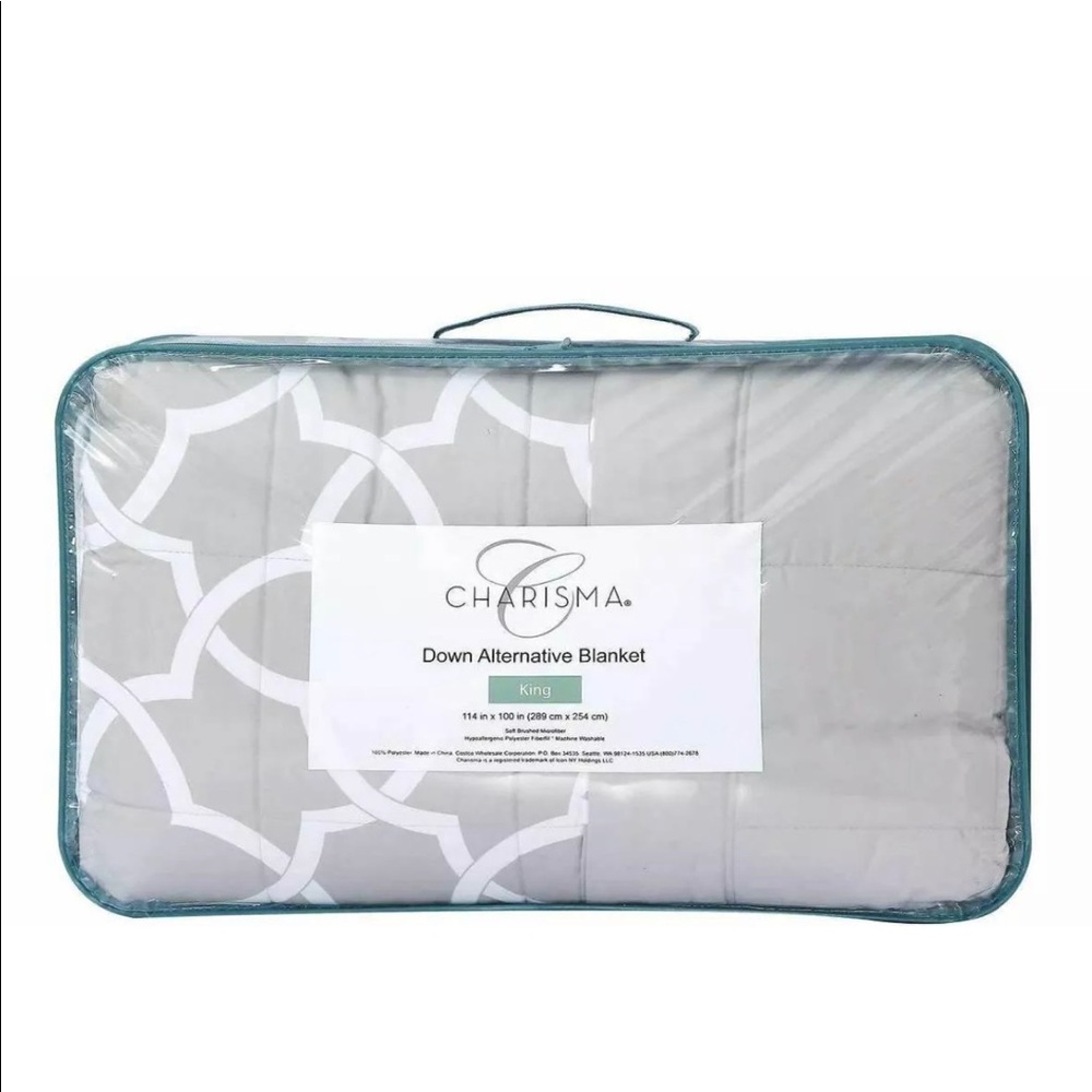 Charisma King Gray Down Blanket